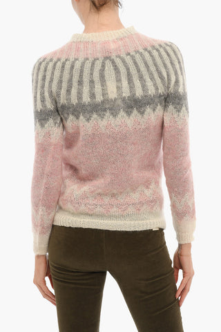 Maglia Girocollo in Misto Mohair
