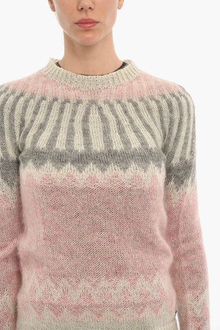 Maglia Girocollo in Misto Mohair