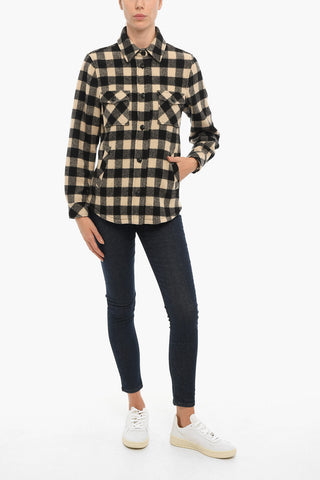 Overshirt in Misto Lana a Quadri Buffalo con Doppio Taschino