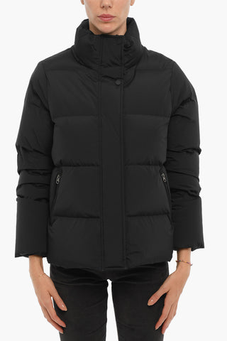 Solid Color Down Jacket with Hidden Closure