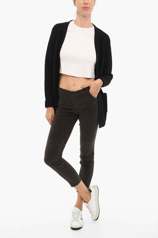 Mid-Waist Velour 4 Pockets Pants