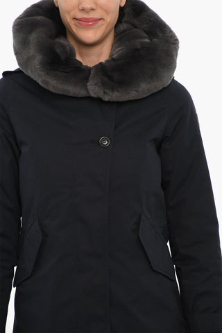 Removable Inner LITERARY Padded Jacket With Real Fur Details