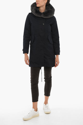 Removable Inner LITERARY Padded Jacket With Real Fur Details