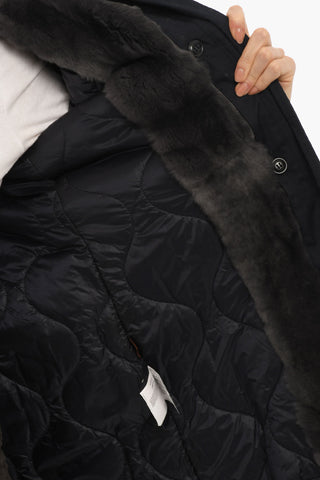 Removable Inner LITERARY Padded Jacket With Real Fur Details