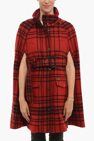 Mantella HUNTING a Quadri Tartan con Cintara