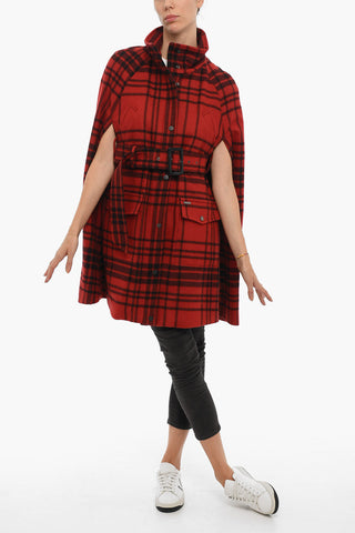 Mantella HUNTING a Quadri Tartan con Cintara