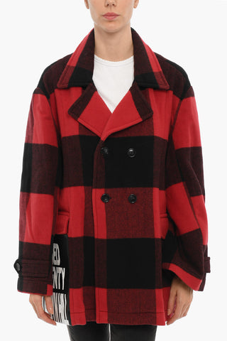 Buffalo checked Wool Blend Coat