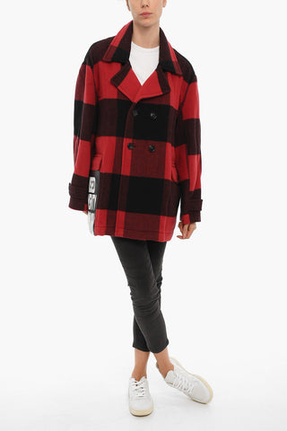 Buffalo checked Wool Blend Coat