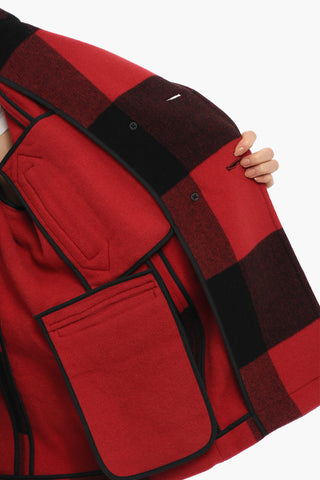 Buffalo checked Wool Blend Coat