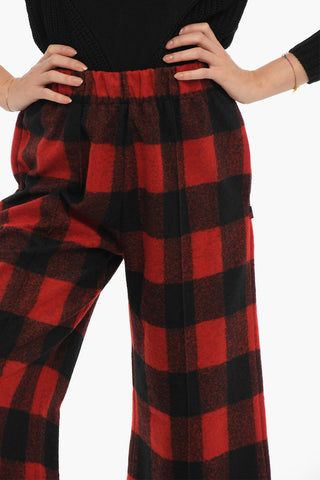 Pantaloni Gaucho a Quadri Buffalo con Elastico in Vita