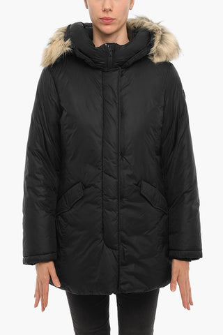 Padded SIERRA ARCTIC Jacket with Hidden Closure and Removable Faux Fur Trim