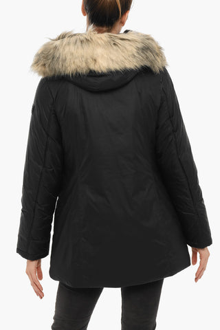 Padded SIERRA ARCTIC Jacket with Hidden Closure and Removable Faux Fur Trim