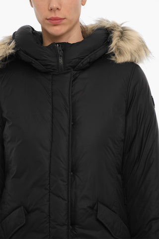 Padded SIERRA ARCTIC Jacket with Hidden Closure and Removable Faux Fur Trim