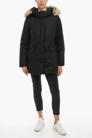 Padded SIERRA ARCTIC Jacket with Hidden Closure and Removable Faux Fur Trim