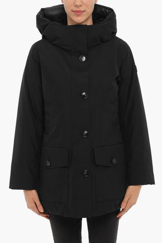 4 Pockets MOUNTAIN Down Jacket with Logoed Buttons