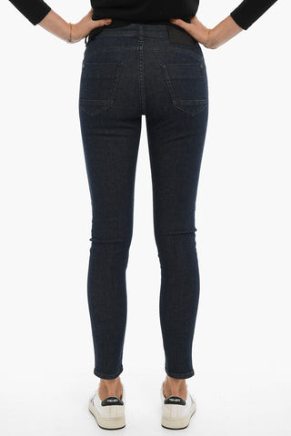 Jeans a 5 Tasche con Bottone Logato 13cm