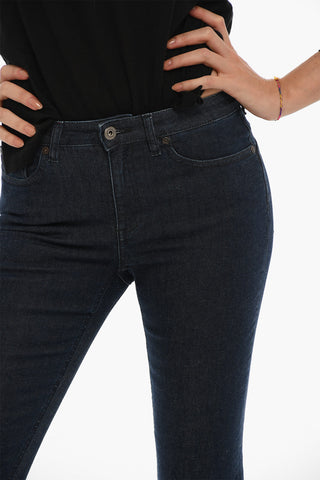 Jeans a 5 Tasche con Bottone Logato 13cm