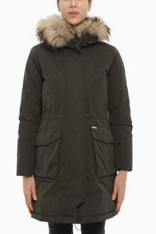 Piumino MILITARY con Tasche A Toppa e Pelliccia