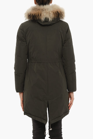 Piumino MILITARY con Tasche A Toppa e Pelliccia
