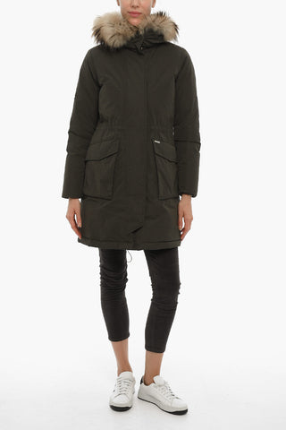 Piumino MILITARY con Tasche A Toppa e Pelliccia