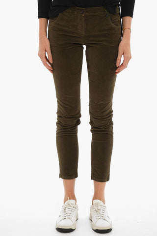 Mid-Waist Velour 4 Pockets Pants