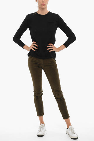 Mid-Waist Velour 4 Pockets Pants