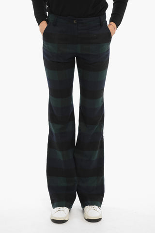 Buffalo Checked Wool Blend cropped Pants
