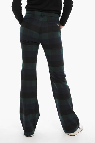 Buffalo Checked Wool Blend cropped Pants