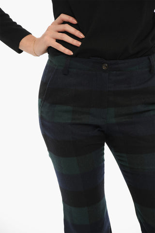 Buffalo Checked Wool Blend cropped Pants