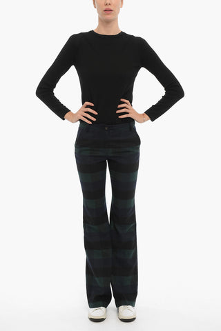 Buffalo Checked Wool Blend cropped Pants
