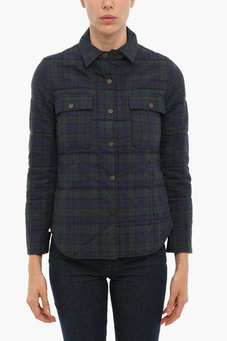 Giubbotto Imbottito Motivo Plaid con Doppio Taschino