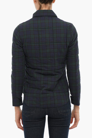 Giubbotto Imbottito Motivo Plaid con Doppio Taschino