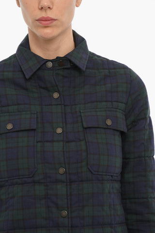 Giubbotto Imbottito Motivo Plaid con Doppio Taschino