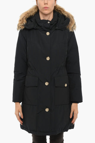 Real Fur On the Hood ARCTIC PARKA HC Down Jacket with Logoed Buttons