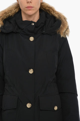 Real Fur On the Hood ARCTIC PARKA HC Down Jacket with Logoed Buttons