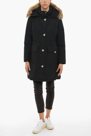 Real Fur On the Hood ARCTIC PARKA HC Down Jacket with Logoed Buttons