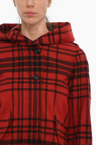 Tartan Checked  HUNTING ESKIMO Coat with Beaded on the Sleeve