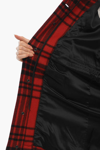 Tartan Checked  HUNTING ESKIMO Coat with Beaded on the Sleeve