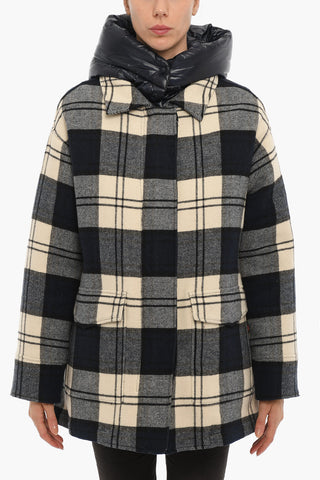 Cappotto a Quadri con Imbottitura Interna Removibile