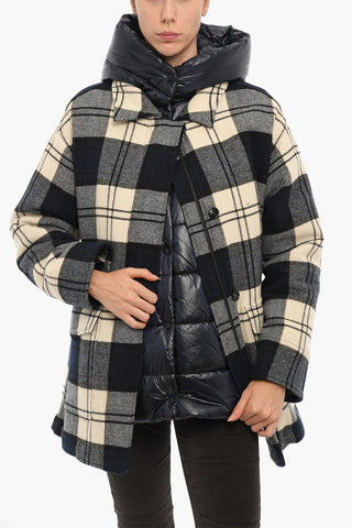 Cappotto a Quadri con Imbottitura Interna Removibile