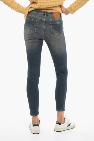 Jeans Distressed MARTEN con Toppe a Quadri 12cm