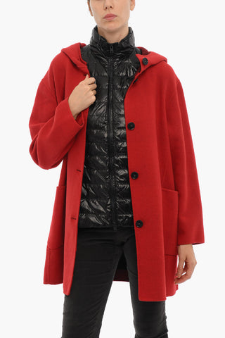 Cappotto 2 in 1 HERSHEY in Tinta Unita con Piumino Smanicato Removibile