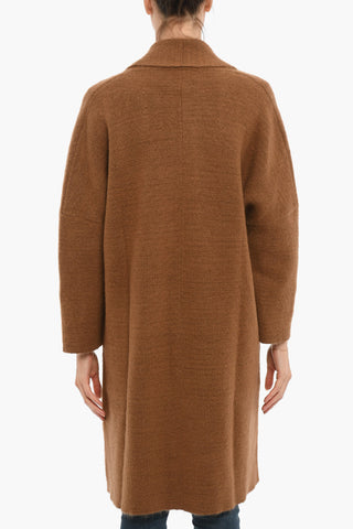 Open Front Maxi Cardigan with Flap Pockets