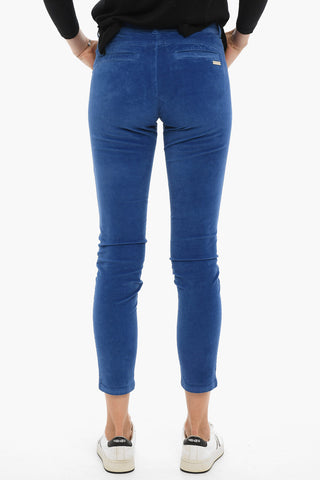 Velour Pants with 4 Pockets and Belt Loops