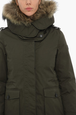 Cotton SCARLETT Down Jacket with Padded Inner Removable and Real Fur Details