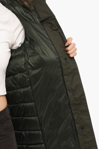 Cotton SCARLETT Down Jacket with Padded Inner Removable and Real Fur Details