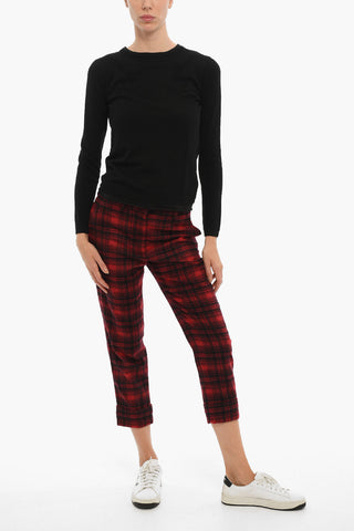 Wool Crew-neck Sweater with Cotton Lining