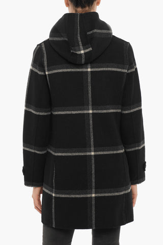 Plaid Motif MARCY Coat with Removable Sleeveless Down Jacket