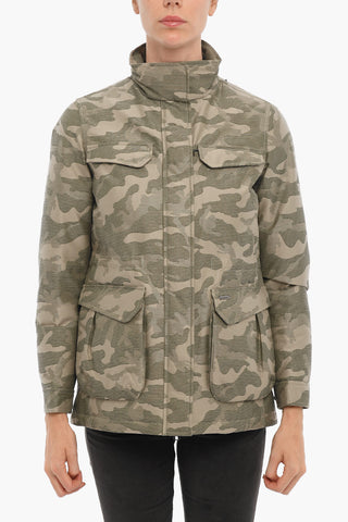 Camouflage KEENE FIELD Down Jacket with Double Brest Pockets