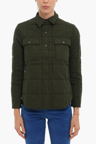 Overshirt Imbottito a Quadri con Bottoni Automatici